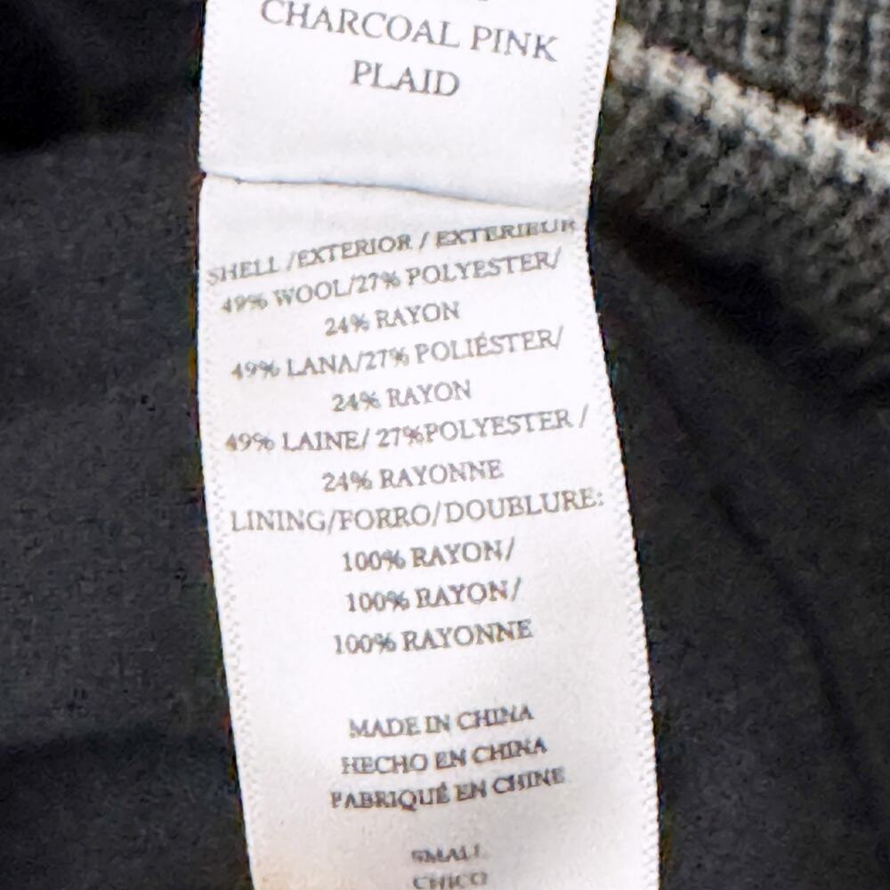 Rails Anders Coat in Charcoal Pink Plaid (Size Sm… - image 10